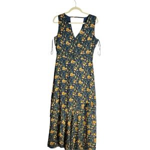 Sam Edelman Floral Maxi Dress - Navy and Mustard